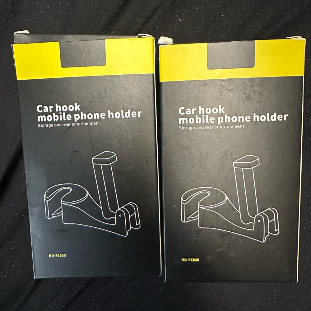 Car Hook Mobile Phone Holder set of 2 NWT